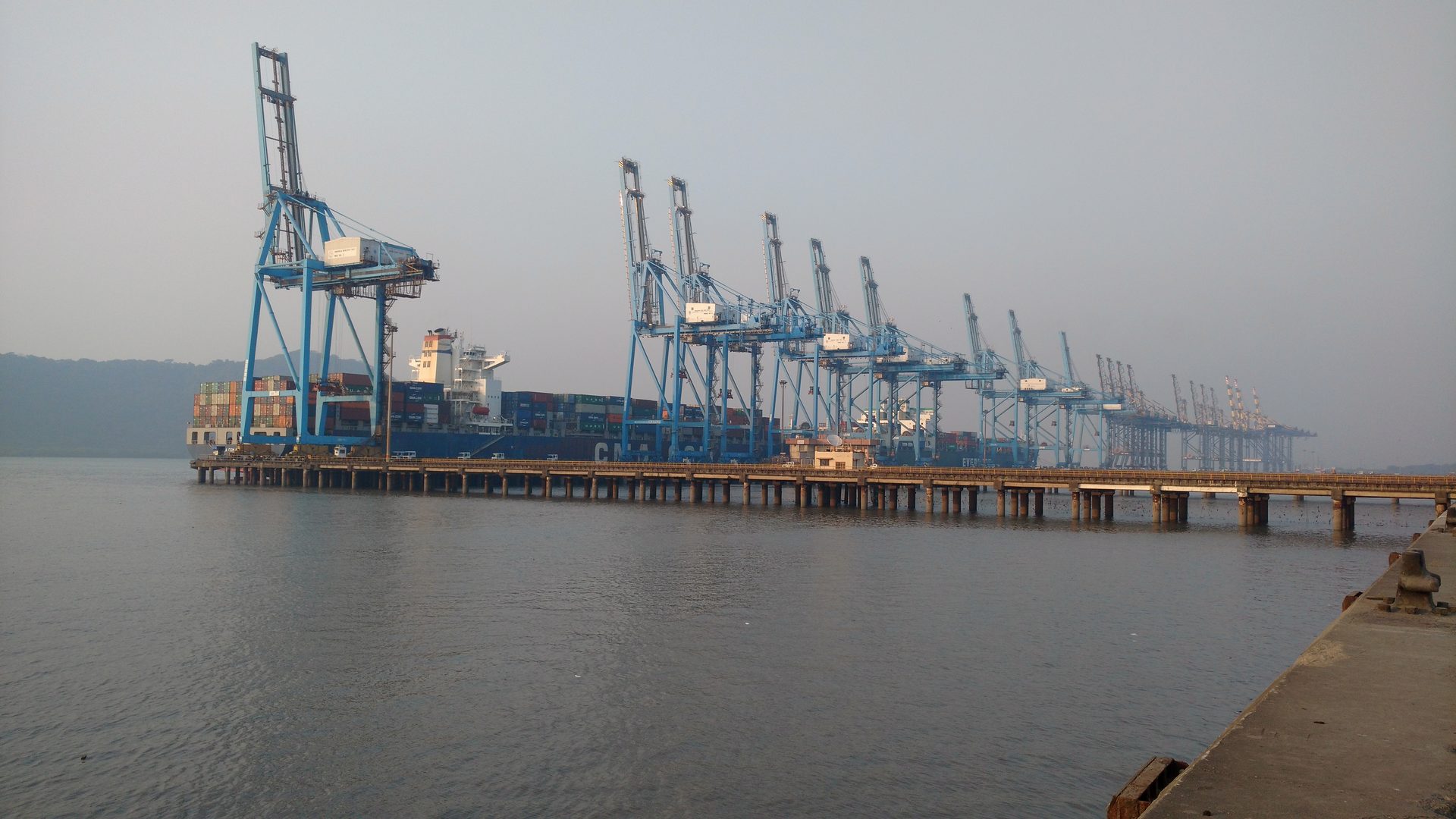 Container terminal aerial view